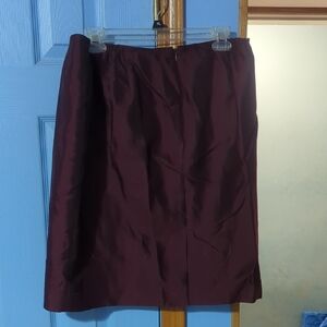 Talbots Deep Burgundy Pencil Skirt